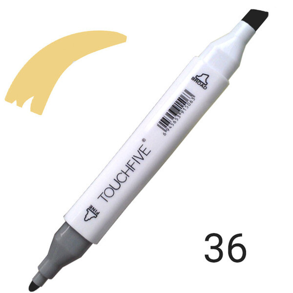 

Маркер двусторонний TouchFive (Touch) №37 Pastel Yellow (Желтый пастельный) (TF2209-37)