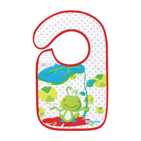 

Махровый водонепроницаемый нагрудник BabyOno Жабка (874)
