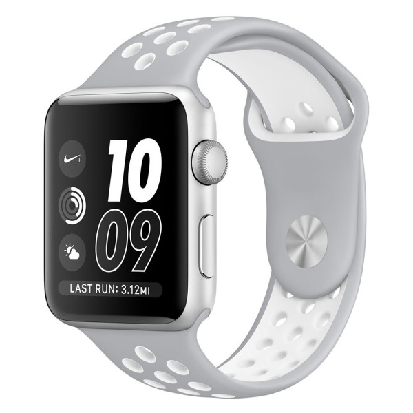 

Ремешок для смарт часов Apple Watch Coteetci W12 Nike серый + белый для Apple Watch 38/40 мм
