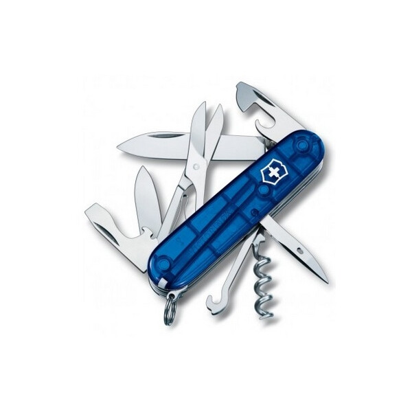 

Нож швейцарский Victorinox Climber 91 мм синий/прозрачный