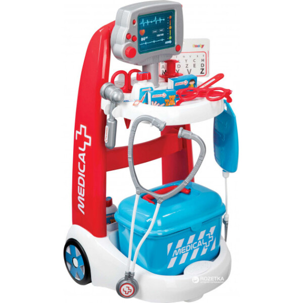 

Тележка медицинской помощи SMOBY TOYS с оборудованием и аксессуарами (340202)