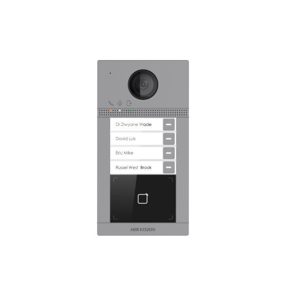 

2 Мп IP вызывная панель на 4 абонента c ИК подсветкой и Wi-Fi Hikvision DS-KV8413-WME1