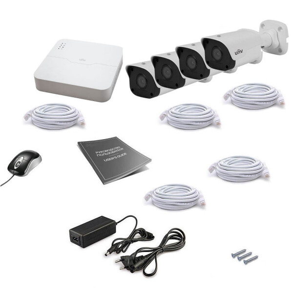 

Комплект IP видеонаблюдения Uniview 4OUT 4MEGA