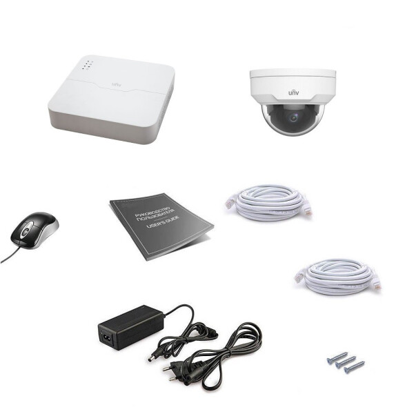 

Комплект IP видеонаблюдения Uniview 1DOME 4MEGA
