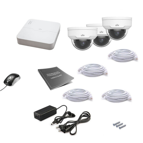 

Комплект IP видеонаблюдения Uniview 3DOME 4MEGA