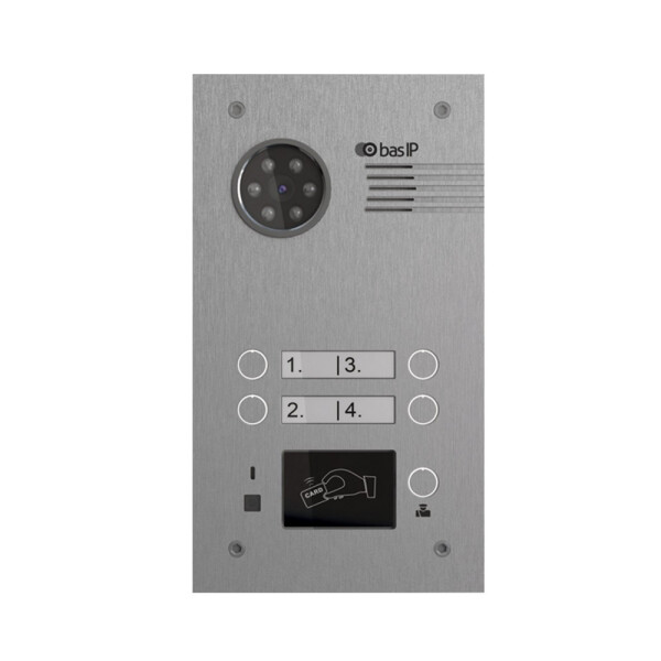 

Многоабонентская IP вызывная панель Bas-IP BA-04E Silver EM-Marin
