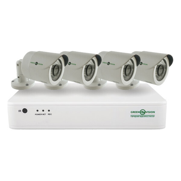 

Комплект IP видеонаблюдения Green Vision GV-IP-K-S31/04 1080P