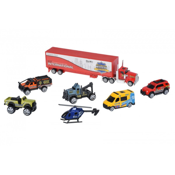 

Набор машинок Same Toy Diecast Грузовик с джипами (80956-6Ut)