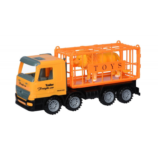 

Машинка инерционная Same Toy Super Combination Грузовик желтый для перевозки животных 98-83Ut
