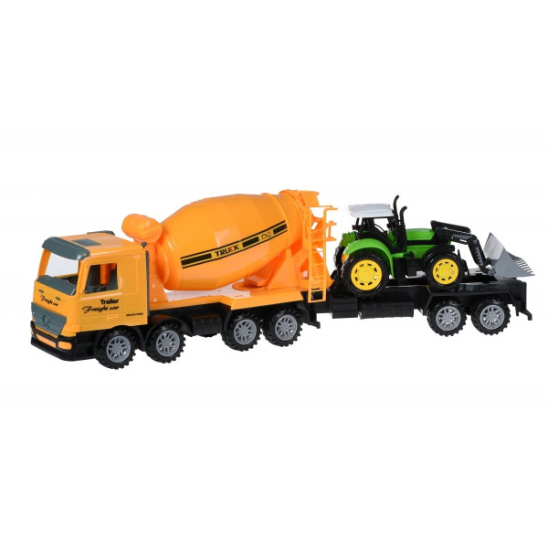 

Машинка инерционная Same Toy Truck Бетономешалка Желтая с бульдозером 98-88Ut-2