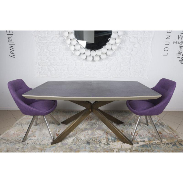 

Стол обеденный Nicolas Portland (160/210*95*76) стеклокерамика мокко/баклажан (ноги олово)