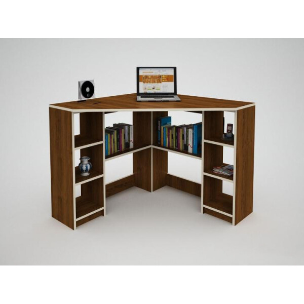 

Компьютерный стол Ноут-17 FlashNika Орех Экко + Дуб Молочный