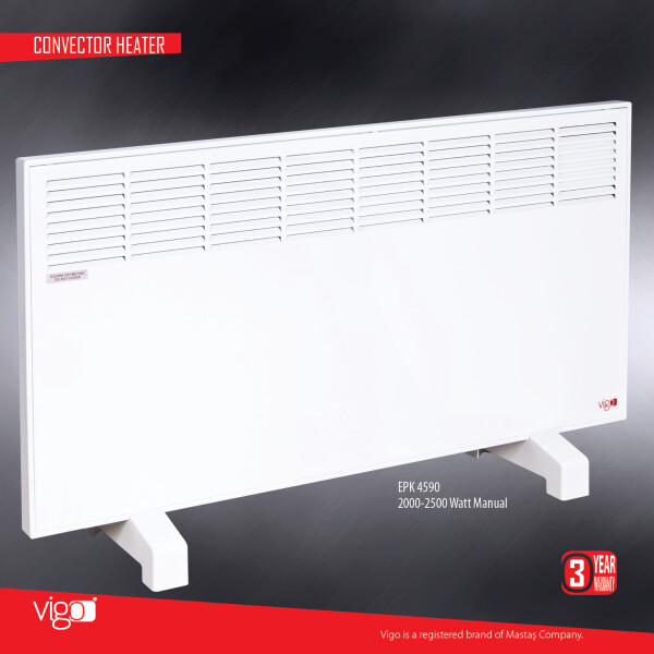 

Электрический конвектор MASTAS Vigo 2500 W с механическим термостатом EPK 4590 M25