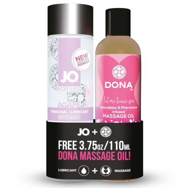 

Подарочный набор System JO Limited Edition Promo Pack - Jo Agape (120мл) + DONA Flirty Massage (110), (SO2208)