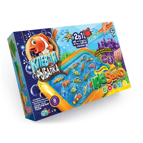 

Игра бол. наст. 7659DT "Клевая рыбалка" и "Кинетический песок KidSand"