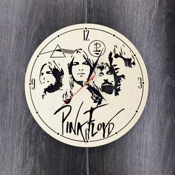 

Бесшумные настенные часы из дерева «Pink Floyd»