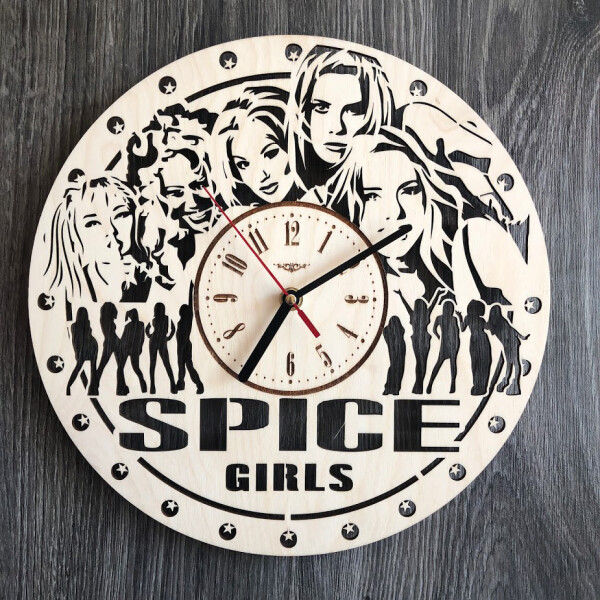 

Бесшумные настенные часы из дерева «Spice Girls»