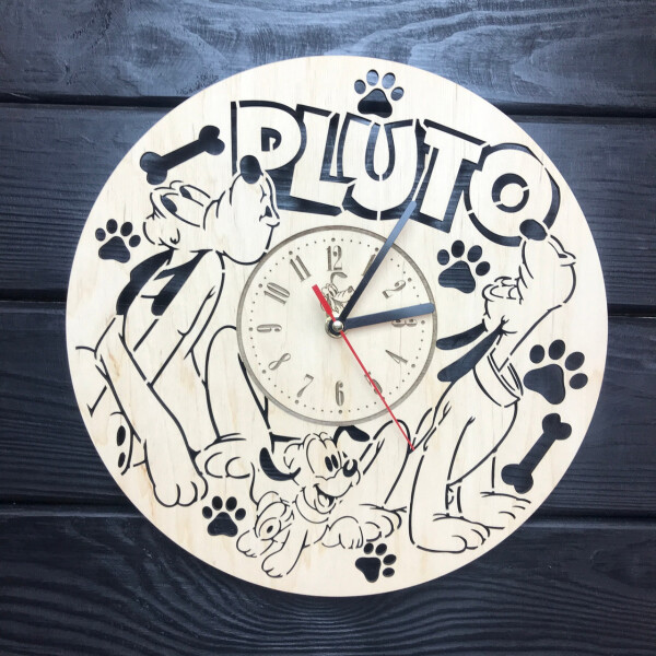 

Детские деревянные часы на стену «Pluto»
