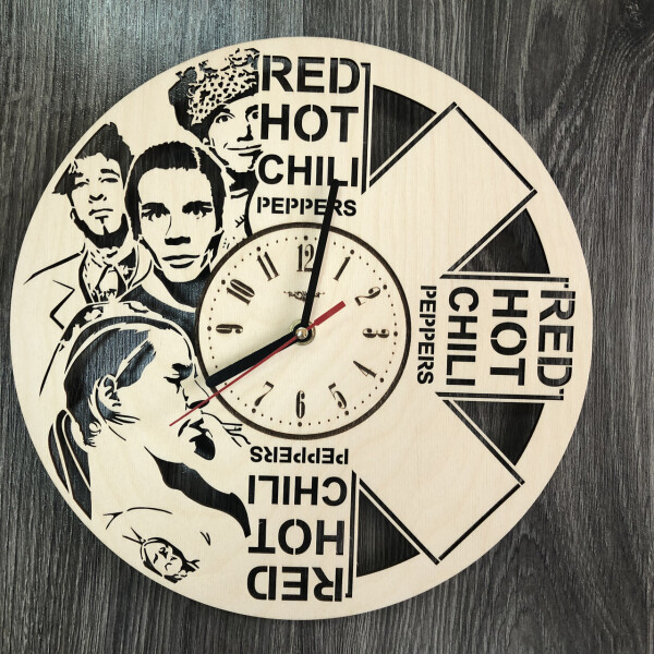 

Концептуальные настенные часы в интерьер «Red Hot Chilli Peppers»