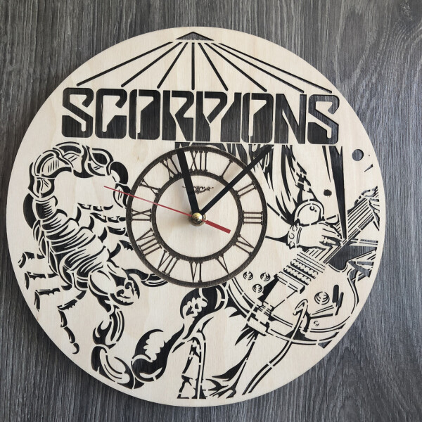 

Концептуальные настенные часы в интерьер «Scorpions»