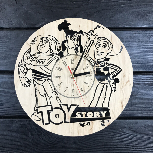 

Очаровательные детские деревянные часы на стену «Toy story»