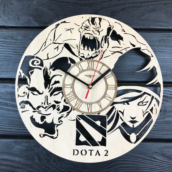 

Тематические деревянные часы на стену «Dota 2»