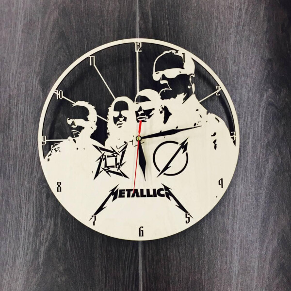 

Часы из дерева на стену «Metallica»