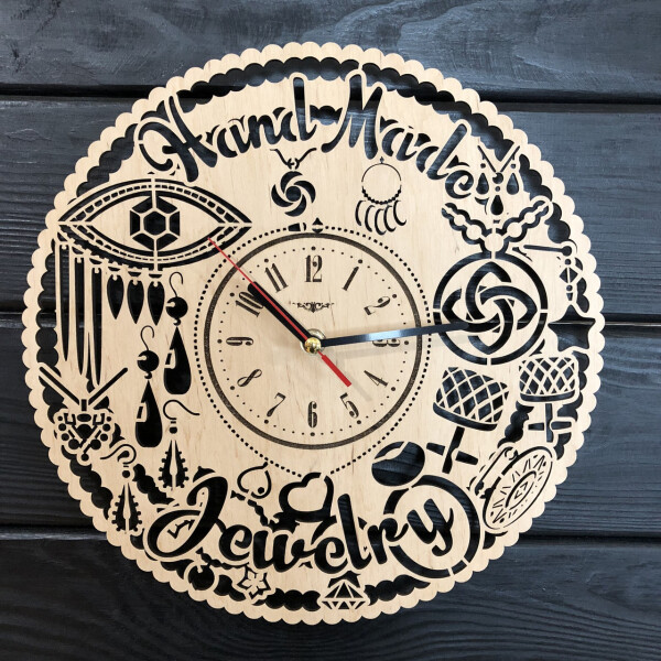 

Часы настенные из дерева «Hand Made»
