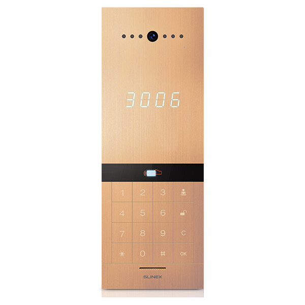 

Вызывная видеопанель Slinex Sitara gold для IP-домофонов (105950)
