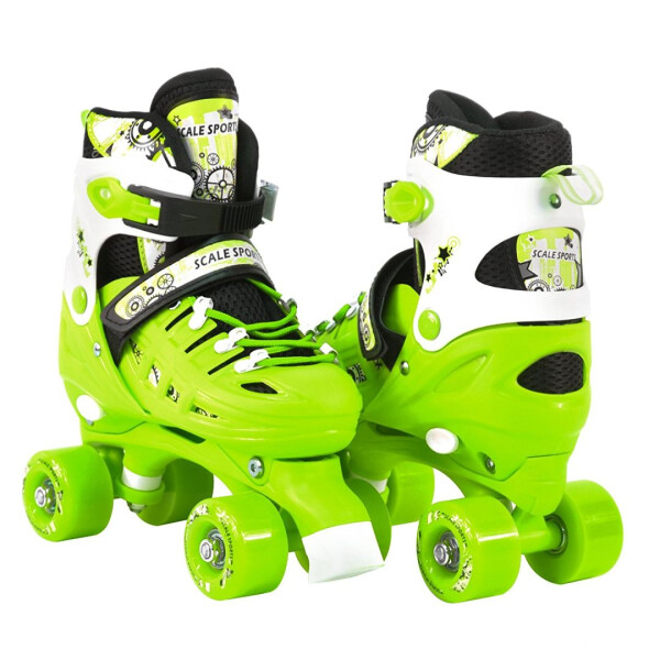 

Раздвижные ролики квады Scale Sports салатовые, размер 29-33