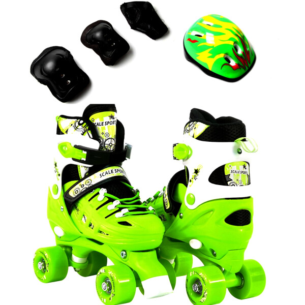 

Ролики-квады+защита+шлем Scale Sport. Green. р.29-33