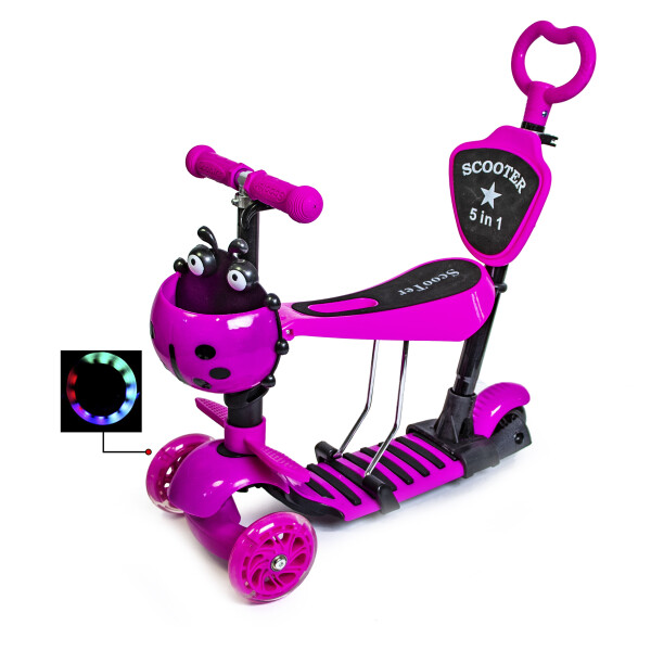 

Самокат Scooter Божья коровка 5in1 Pink