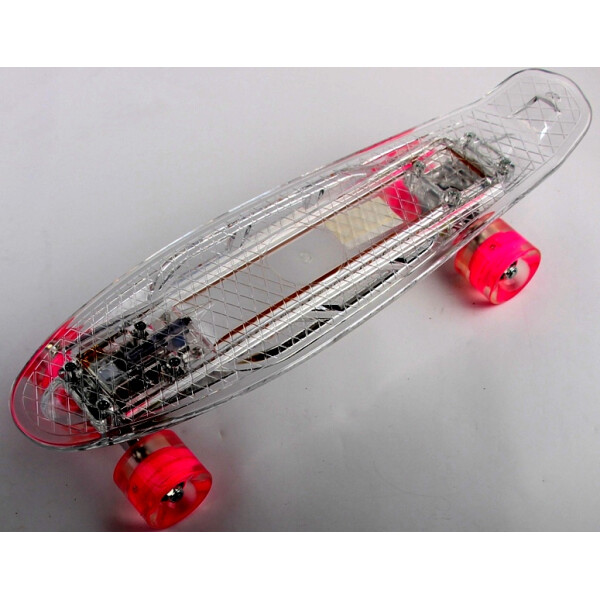 

Penny Board Led. Прозрачный цвет. Дека и колеса светятся!