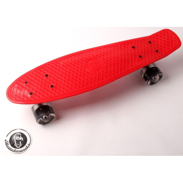 

Penny Board Fish Красный цвет. Светящиеся колеса.