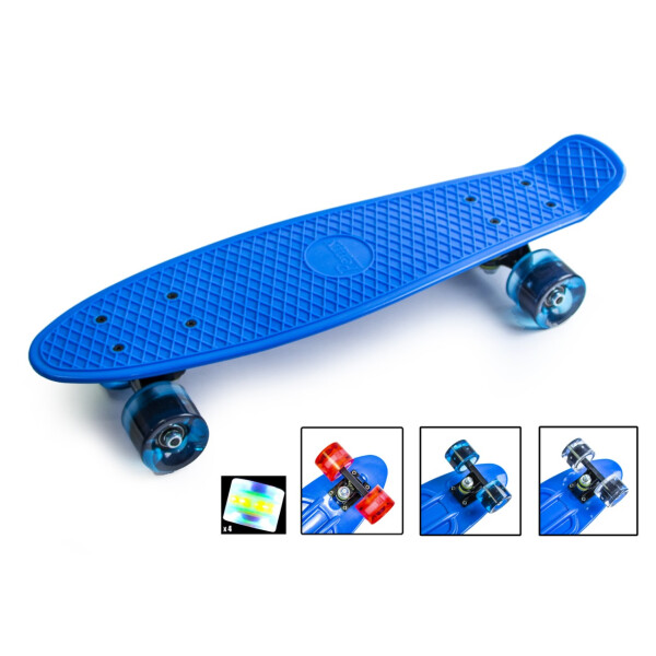 

Пенниборд Blue. Светящиеся колеса.