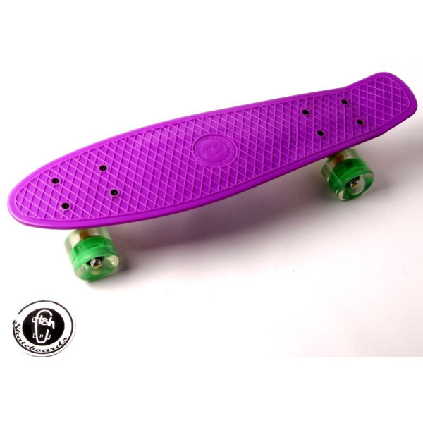 

Penny Board Fish Фиолетовый цвет. Светящиеся колеса.