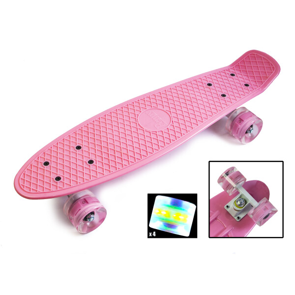 

Penny Board Pastel Series Нежно-розовый цвет. Светящиеся колеса