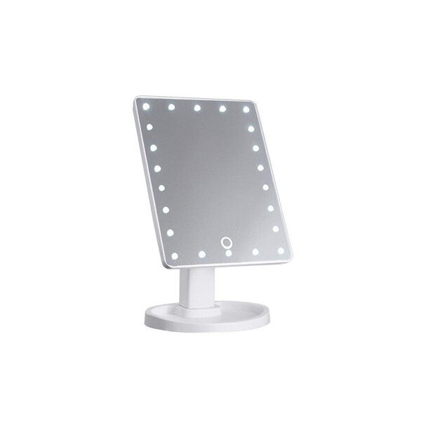 

Косметическое сенсорное настольное гримерное зеркало с LED подсветкой для макияжа, Magic Makeup Mirror (22 LED), на подставке, с сенсором, белое