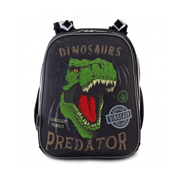 

Школьный рюкзак каркасный 1 Вересня H-12-2 Dinosaurs для мальчика 38х29х15 см Черный (554623)