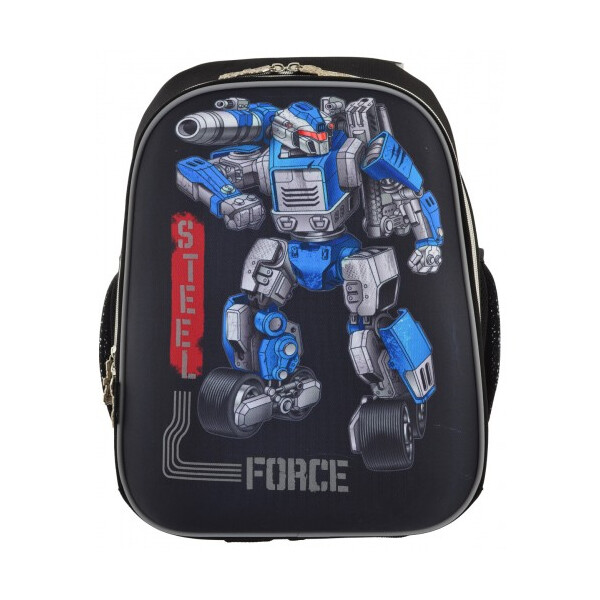 

Школьный ранец 1 Вересня H-12 Steel Force для мальчика 38х29х15 см Черный (555950)