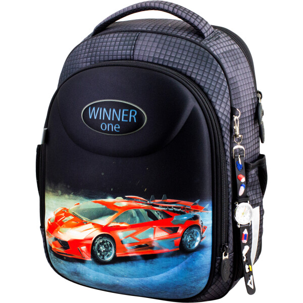 

Ортопедический рюкзак Winner One для мальчика Машина 36x29x17 см Серый (6019)