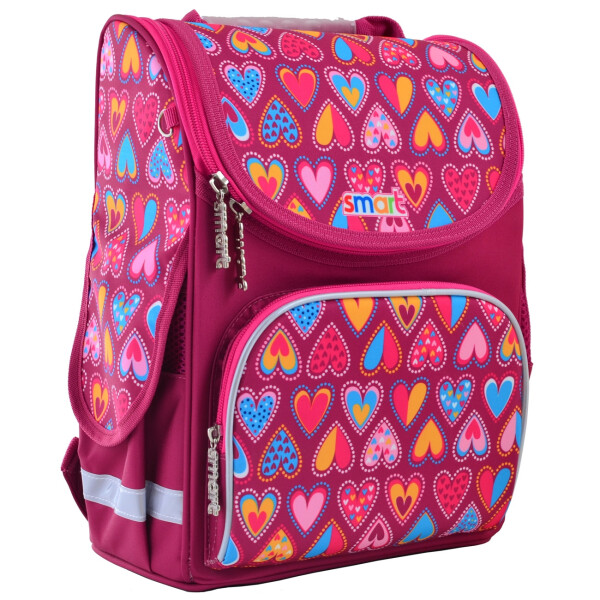 

Рюкзак для школы Smart PG-11 Hearts Style для девочки 34х26х14 см Бордовый (555920)
