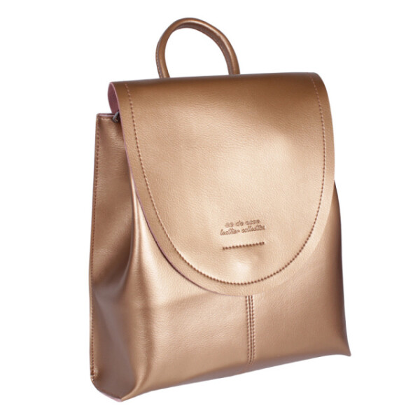 

Женская сумка-рюкзак Luxury Leather Accessories из натуральной кожи в золотом цвете