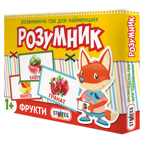 

Развивающие карточки Strateg Маленький Умник: Фрукты, укр. (409)