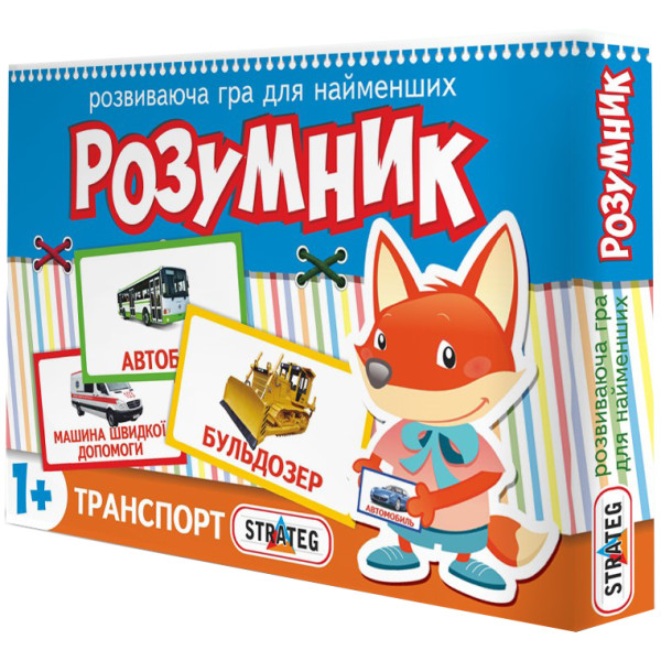 

Развивающие карточки Strateg Маленький Умник: Транспорт, укр. (393)