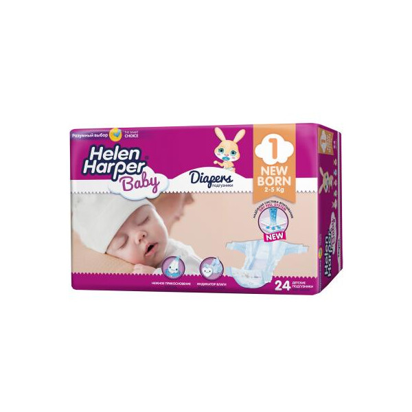 

Подгузник Helen Harper Baby Newborn 2-5 кг 24 шт (5411416029816)