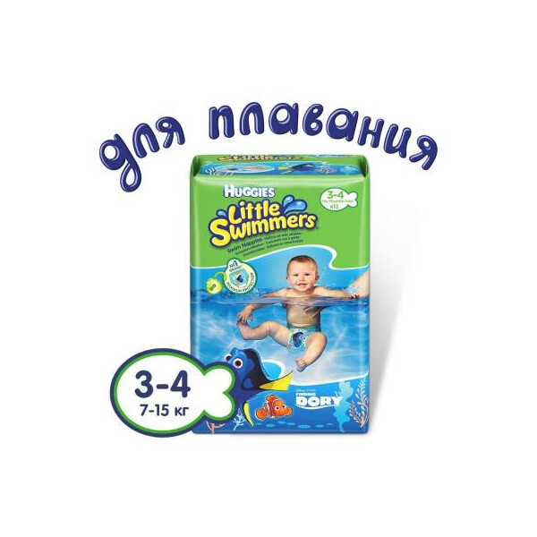 

Подгузник Huggies Little Swimmer 3-4 (7-15 кг) 12 шт (36000183399)