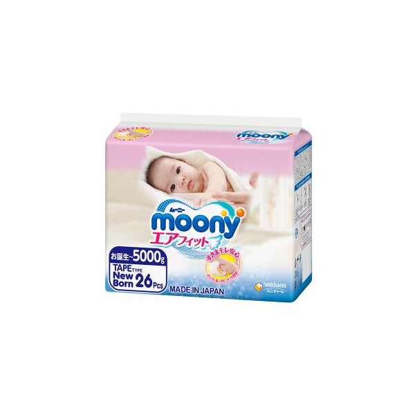 

Подгузник Moony NB (0-5 кг) 26 шт (4903111277421)