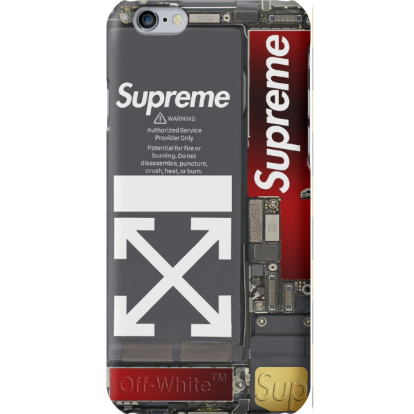 

Чехол силиконовый бампер FTS для Apple iPhone 6/6s с рисунком Supreme