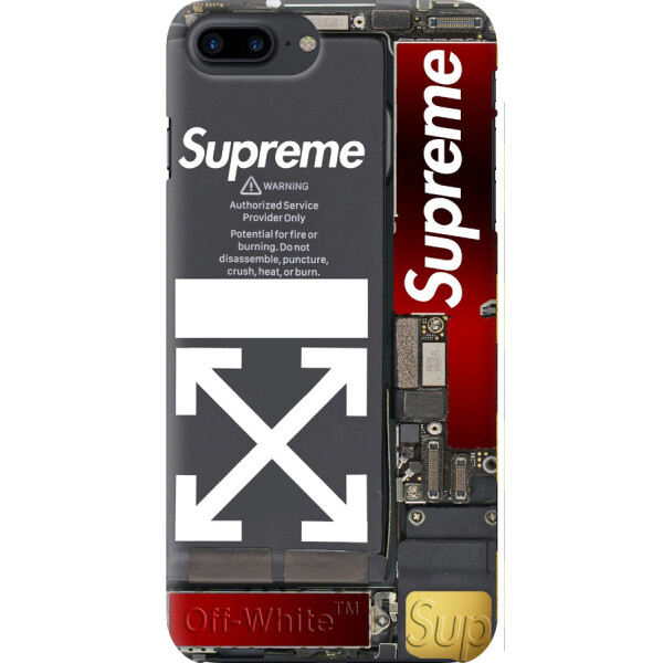 

Чехол силиконовый бампер FTS для Apple iPhone 7 Plus / 8 Plus с рисунком Supreme